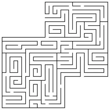 Maze Labyrinth With Entry And Exit Stock-Illustration