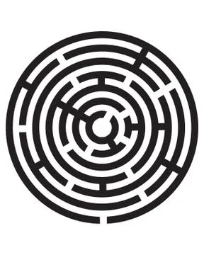 Maze labyrinth icon Stock Illustration