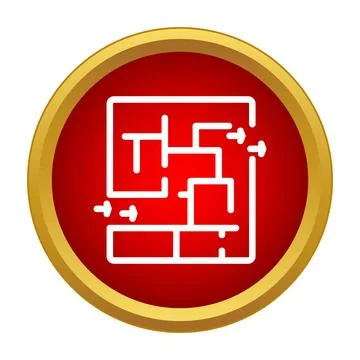 Maze labyrinth puzzle illustrating problem solving strategy Illustrazione stock