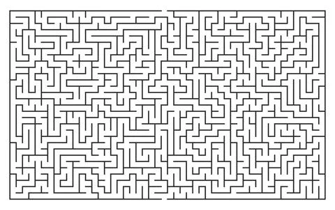 Maze Labyrinth Puzzle Rectangle Design Vector Illustrazione stock