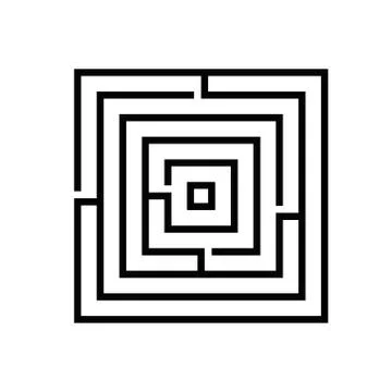 Maze logo, illustration, vector Illustration