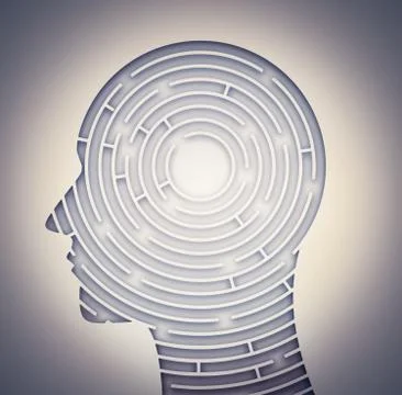 The maze of the mind Stock Illustration
