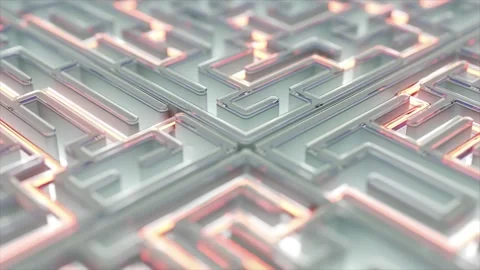 Maze Movement with Line Animation Stock Footage 265009957