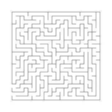 Maze or Labyrinth Geometric Vector Design. Idea or Making Decision Concept Stock Illustration