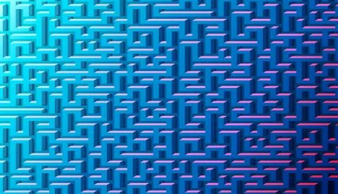 Maze pattern abstract background with vibrant labyrinth for poster or wallpaper 스톡 일러스트