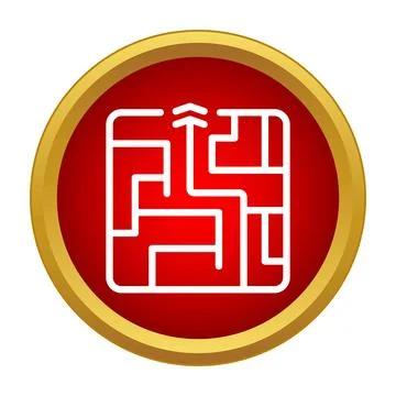 Maze puzzle with arrow finding clear solution path 스톡 일러스트