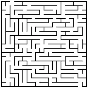 Maze puzzle, labyrinth brain teaser kids game vector illustration Stock Illustration