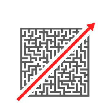 Maze Shortcut Stock Illustration