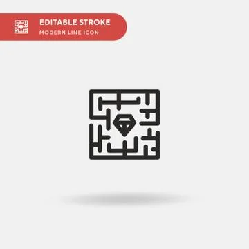Maze Simple vector icon. Illustration symbol design template for web mobile U Ilustración de archivo