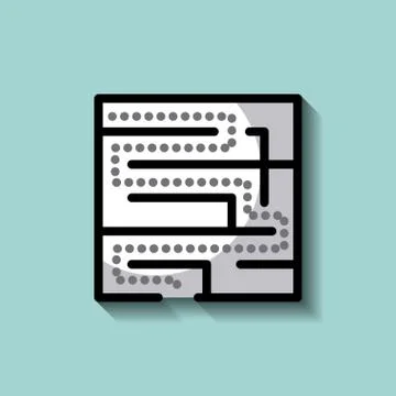 Maze solution concept image イラスト素材