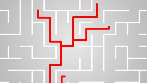 Maze with solution 動画素材 98261348