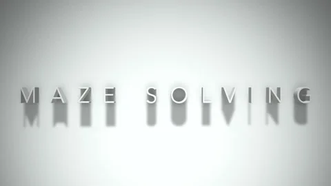 Maze solving 3D title animation white text on a white background Stock Footage 299759044