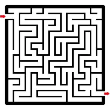 Maze Square Format Labyrinth Stock Illustration