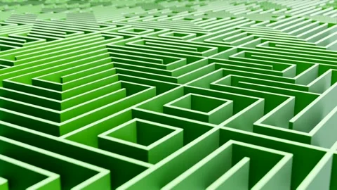 Maze structure in green. Stock Footage 278607616