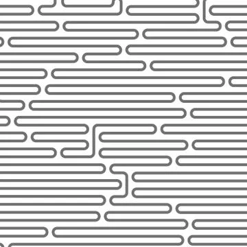 Maze style horizontal pattern - rounded lines Stock Illustration
