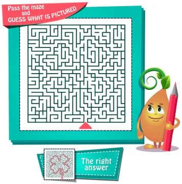 Maze  what is pictured clover Stock Illustration