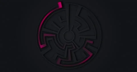 Maze5(circle)black Stock Footage 220841779