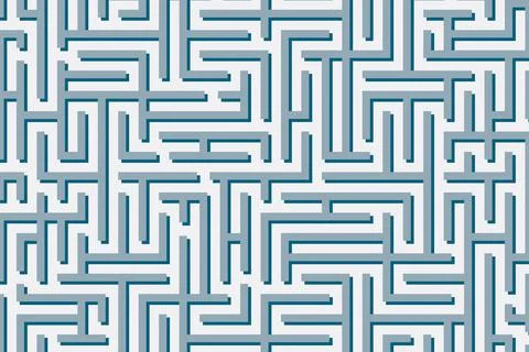Maze.Striped geomitrical background. Stock-Illustration