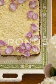 Mazurek (Easter cake with layers of jam and buttercream, Poland) Stock Photos
