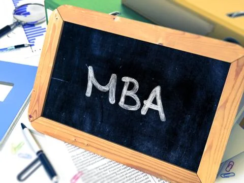 MBA Concept Hand Drawn on Chalkboard イラスト素材