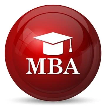 MBA icon. Internet button on white background.. Stock Illustration