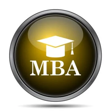 MBA icon. Internet button on white background.. Stock Illustration