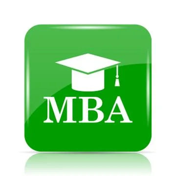 MBA icon. Internet button on white background.. 스톡 일러스트