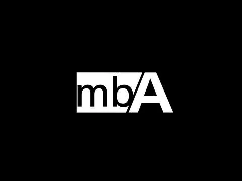 MBA Logo and Graphics design vector art, Icons isolated on black background Illustrazione stock