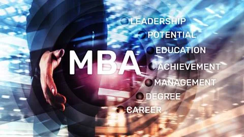 MBA - Master of business administration, e-learning, education and personal Illustration