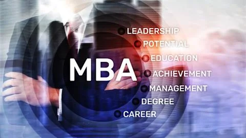 MBA - Master of business administration, e-learning, education and personal d Stock-Fotos