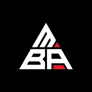 MBA triangle letter logo design with triangle shape. MBA triangle logo desi.. Illustrazione stock