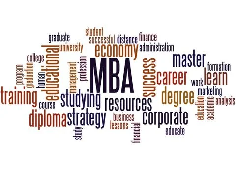 MBA, word cloud concept Stock Illustration