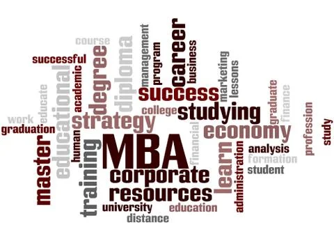 MBA, word cloud concept Stock Illustration