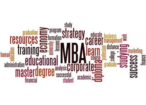 MBA, word cloud concept Stock Illustration