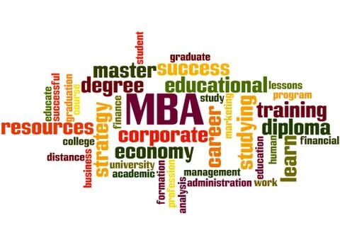 MBA, word cloud concept イラスト素材