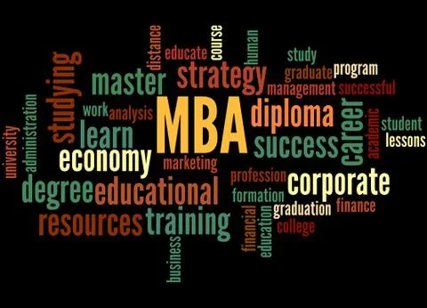 MBA, word cloud concept イラスト素材