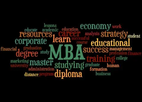 MBA, word cloud concept イラスト素材