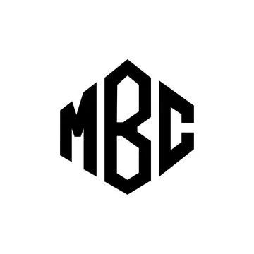 MBC letter logo design with polygon shape. MBC polygon and cube shape logo .. Stock Illustration