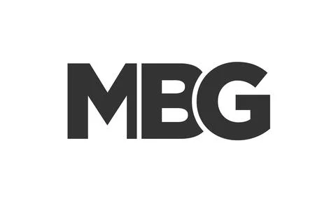 MBG logo design template with strong and modern bold text. Initial based ve.. Stock Illustration