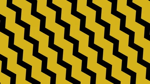 MBG - Yellow black warning ZigZags Stock Footage 307179801