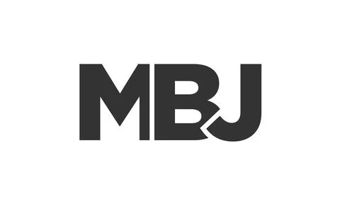 MBJ logo design template with strong and modern bold text. Initial based ve.. Stock Illustration