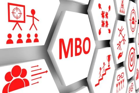 MBO concept cell background 3d illustration Stock Illustration