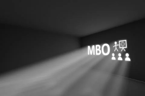 MBO rays volume light concept 3d illustration Stock Illustration