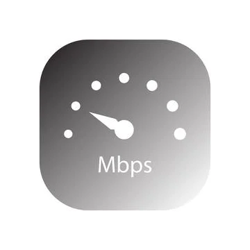 Mbps speedometer icon vector Stock Illustration