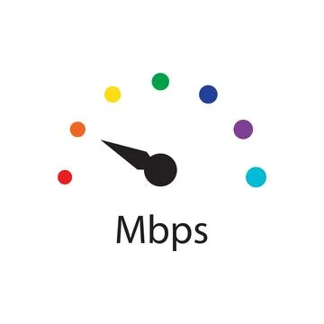 Mbps speedometer icon vector イラスト素材