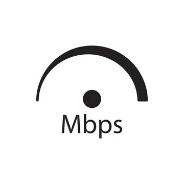 Mbps speedometer icon vector 库存插图