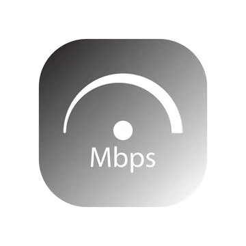 Mbps speedometer icon vector 库存插图