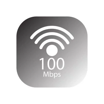 Mbps speedometer icon vector Stock Illustration