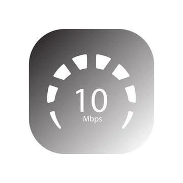 Mbps speedometer icon vector Stock Illustration