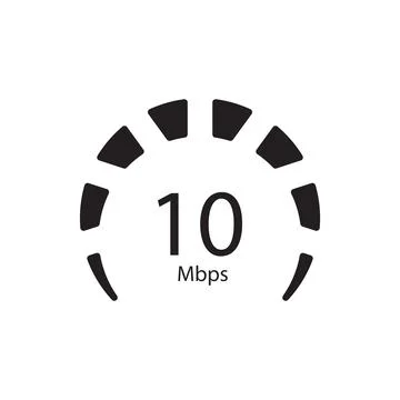 Mbps speedometer icon vector 库存插图